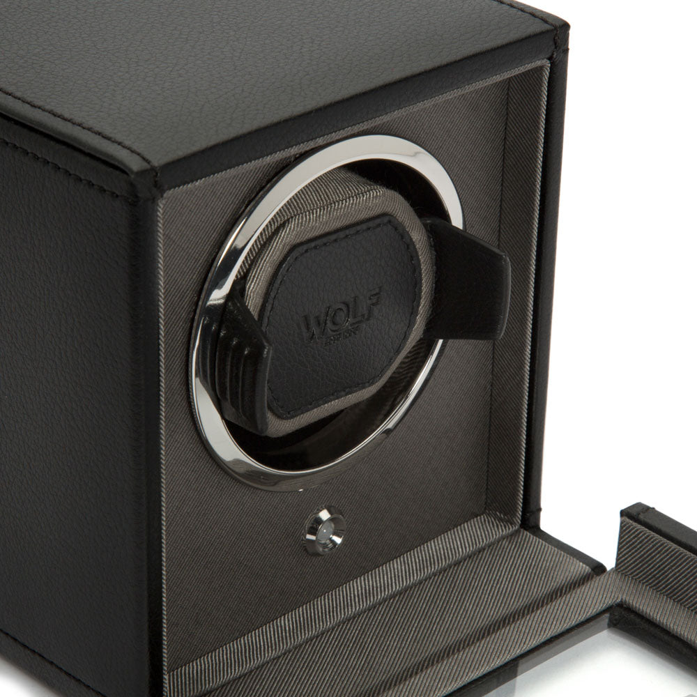 WOLF 1834 Cub Single Watch Winder with Cover - Black - Image 5