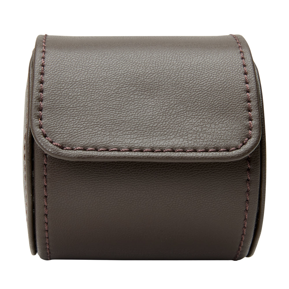 WOLF 1834 Earth Single Watch Roll – Coffee Apple Leather - Image 1