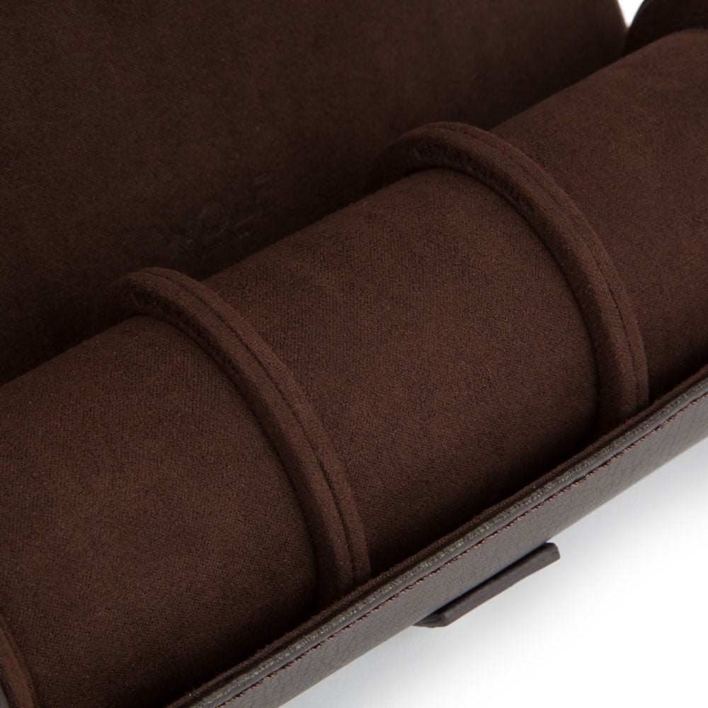 WOLF 1834 Blake Watch Roll with Capsule - Brown, 3-Watch Travel Case - Image 6