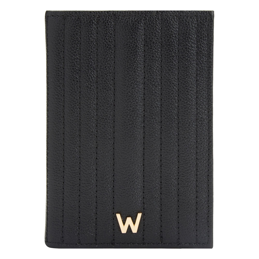WOLF 1834 Mimi Passport Case - Black (RFID Blocking, Fits US/UK/EU/AU Passports) - Image 1