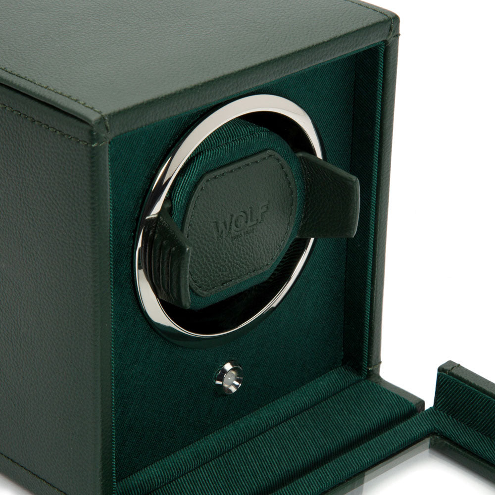 WOLF 1834 Cub Single Watch Winder with Cover - Green - Image 5