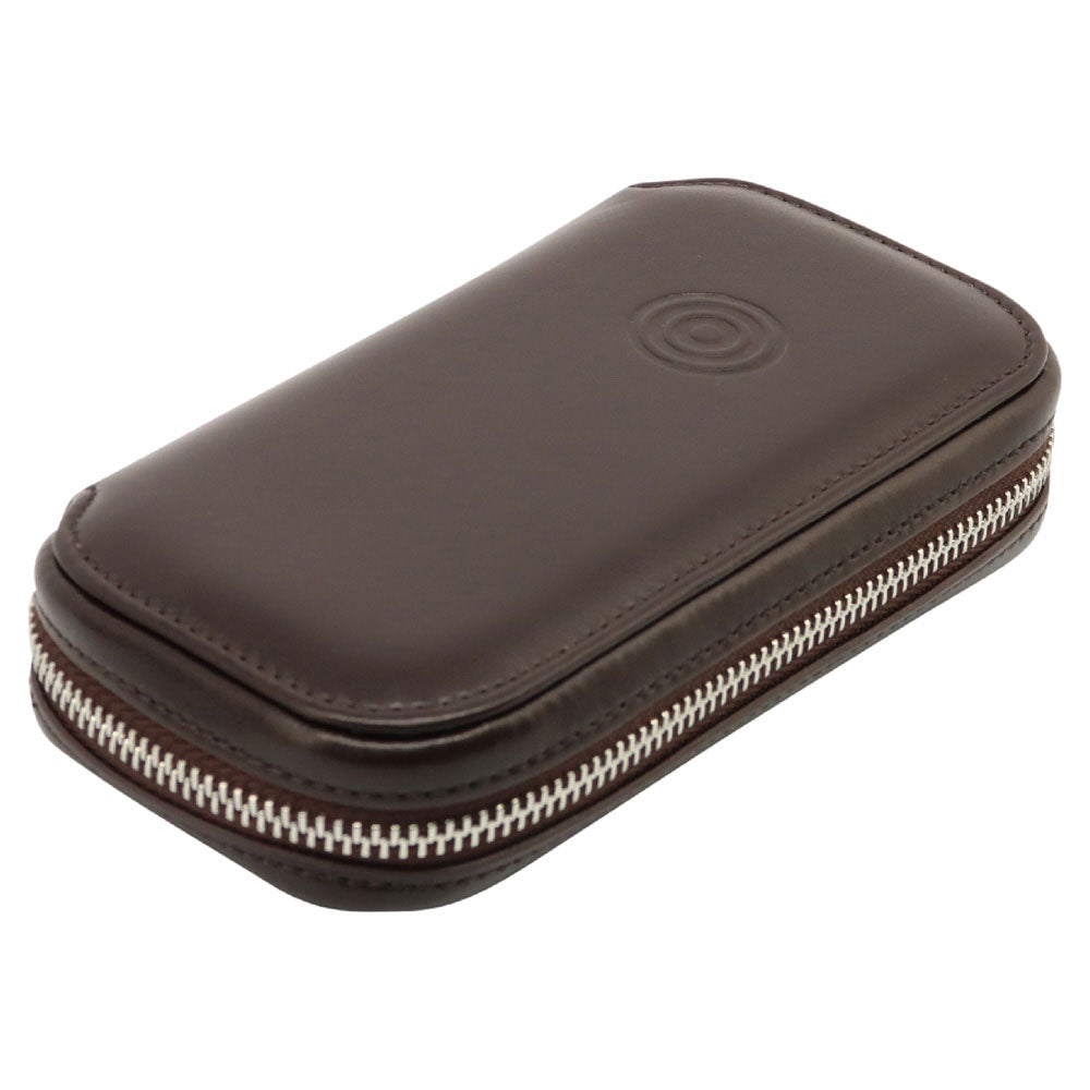 WOLF 1834 WM Brown 2-Piece Watch Zip Case – Brown Pebble Vegan Leather - Image 2