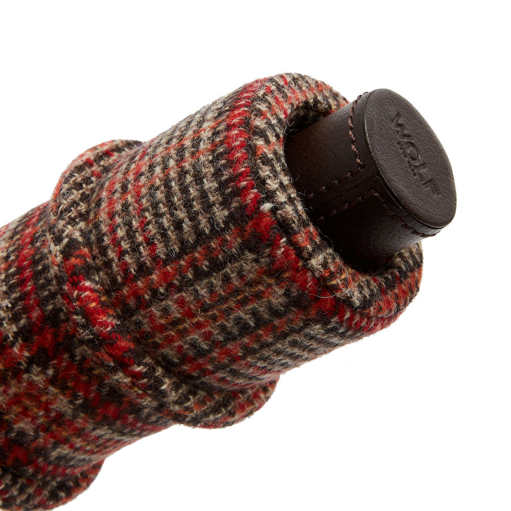 WOLF 1834 x WM Brown Watch Roll with Cigar Case – 3 Watch Capacity, Brown Leather & Negroni Tweed - Image 5