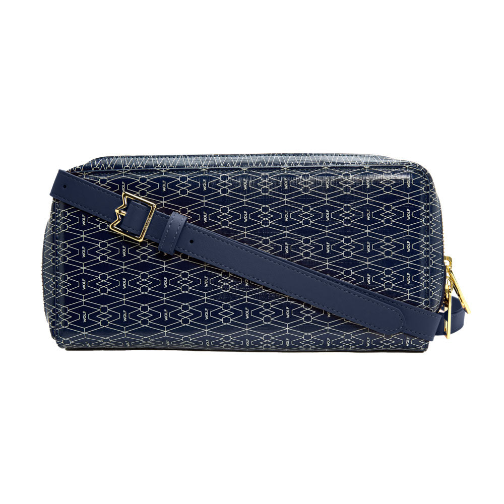 WOLF 1834 Signature Travel Case – Blue | RFID Blocking, Vegan Recycled Materials - Image 2