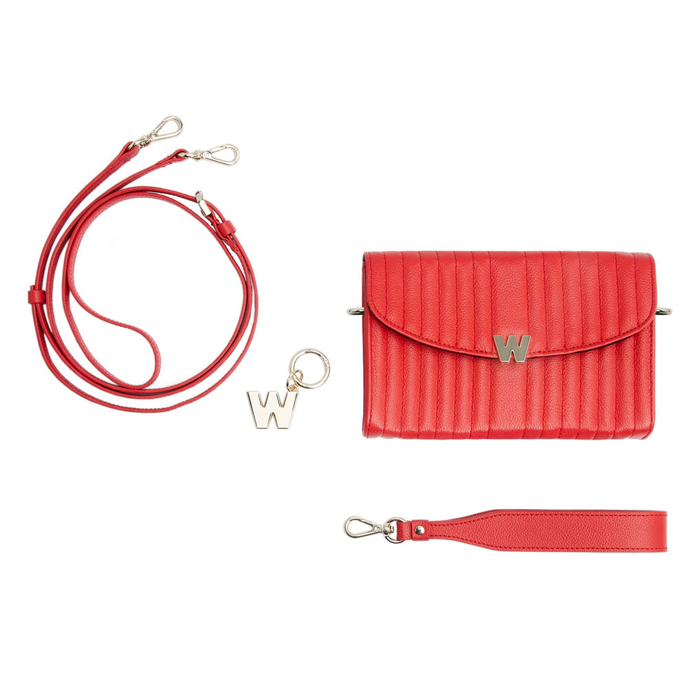 WOLF 1834 Mimi Crossbody Bag with Wristlet - Red - Image 6