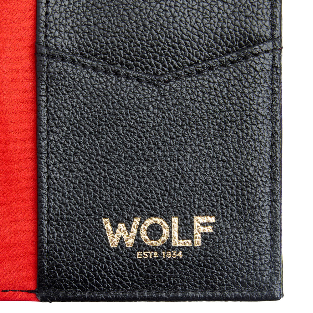 WOLF 1834 Mimi Passport Case - Black (RFID Blocking, Fits US/UK/EU/AU Passports) - Image 5