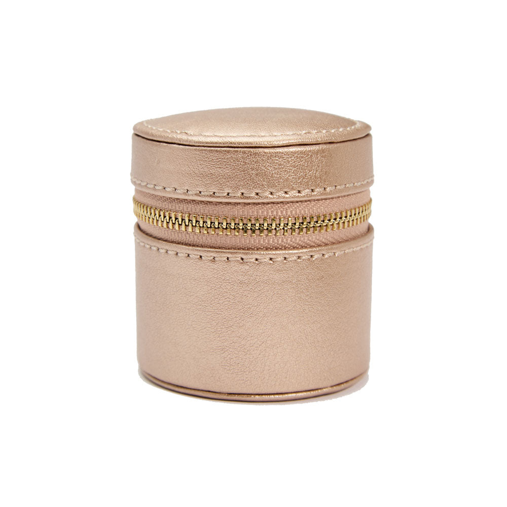 WOLF 1834 Palermo Double Watch Roll with Jewelry Pouch – Rose Gold - Image 5