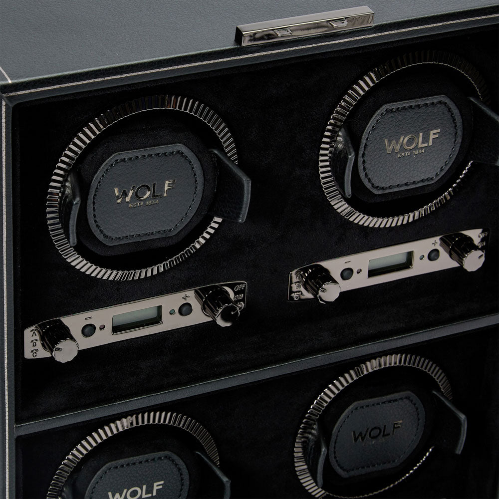 WOLF 1834 British Racing 4 Piece Watch Winder - Black - Image 5