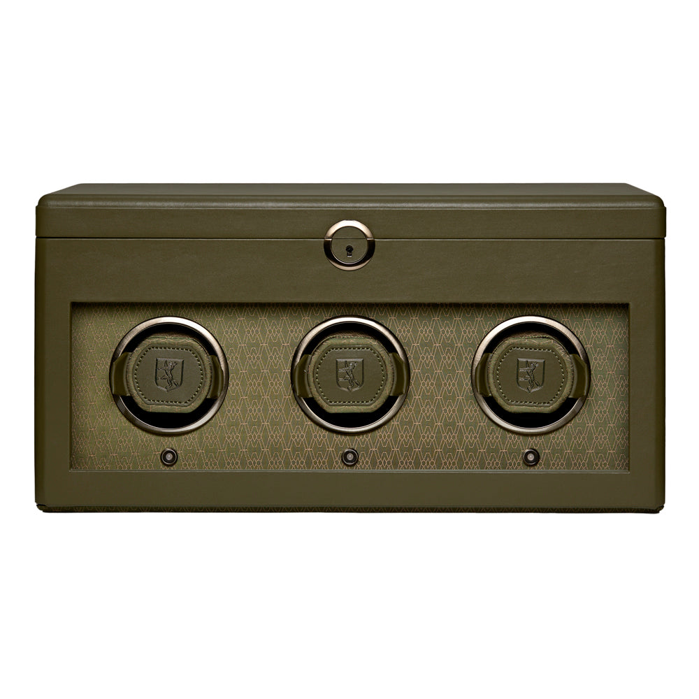 WOLF 1834 Earth Triple Watch Winder – Olive - Image 1