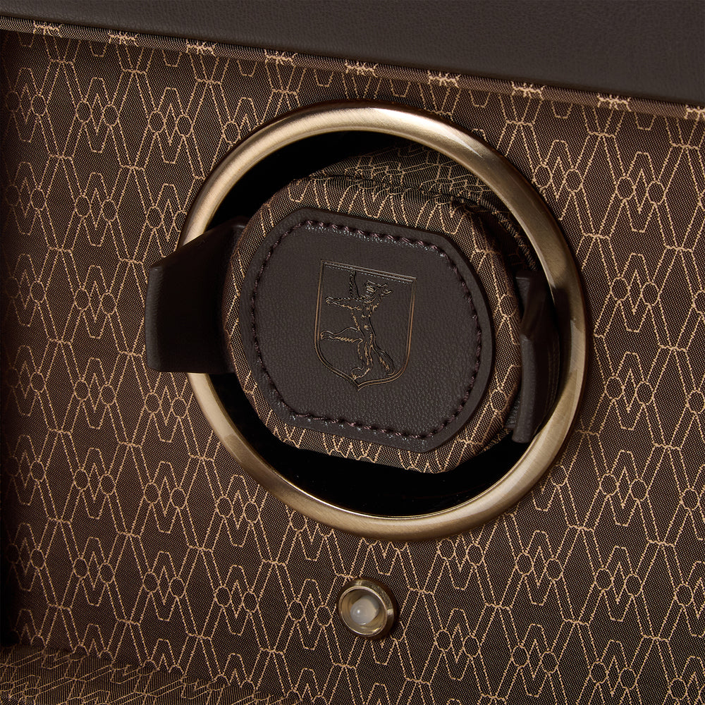 WOLF 1834 Earth Single Watch Winder – Coffee Apple Leather - Image 6