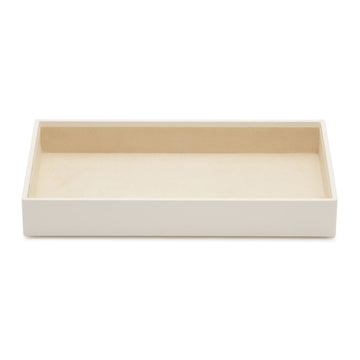 WOLF 1834 Vault 2" Deep Tray – Ivory, Stackable Jewelry Organizer with LusterLoc™ Anti-Tarnish Lining - Image 1