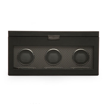 WOLF 1834 Axis Triple Watch Winder with Storage – Powder Coat - Image 1