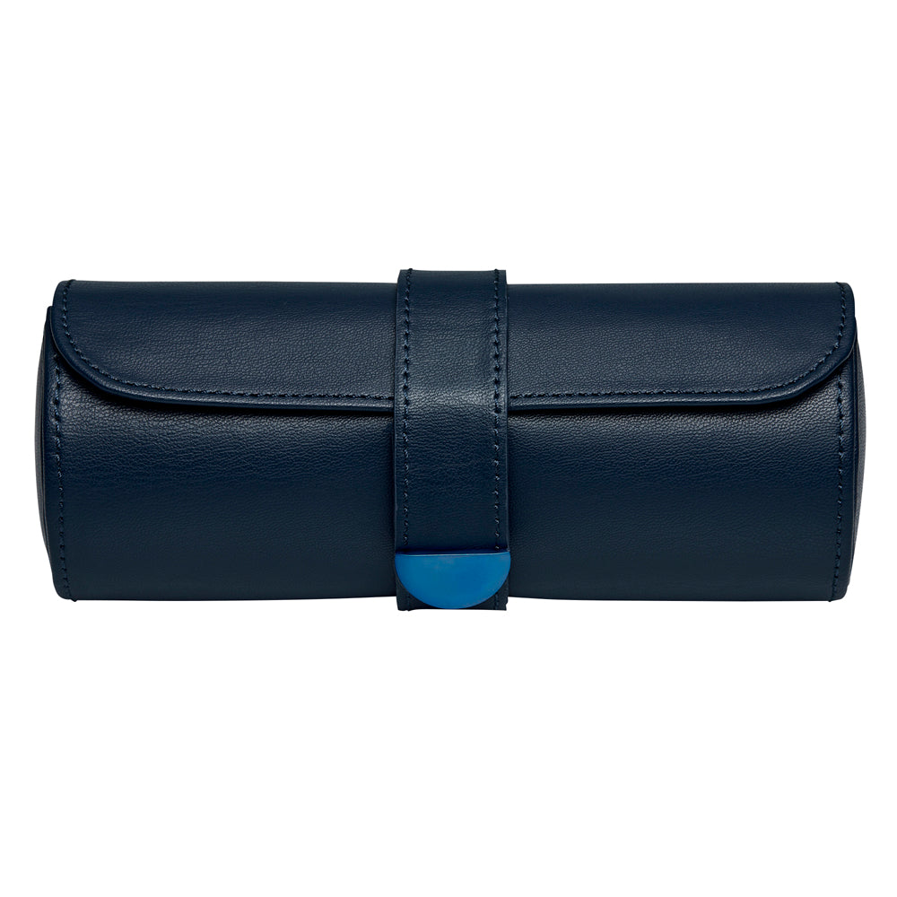 WOLF 1834 Earth Triple Watch Roll – Midnight Blue - Image 1