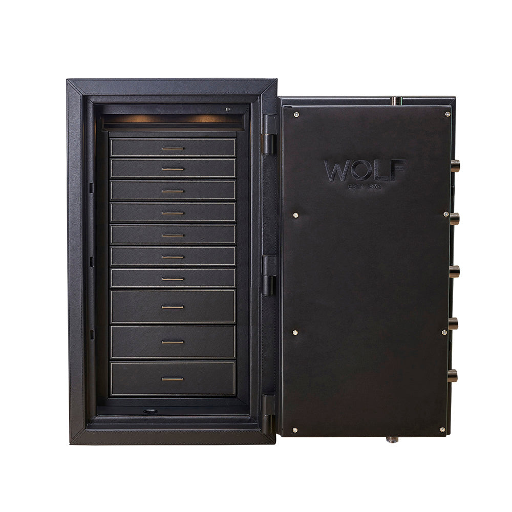 WOLF 1834 Athos Watch and Jewelry Safe – Black