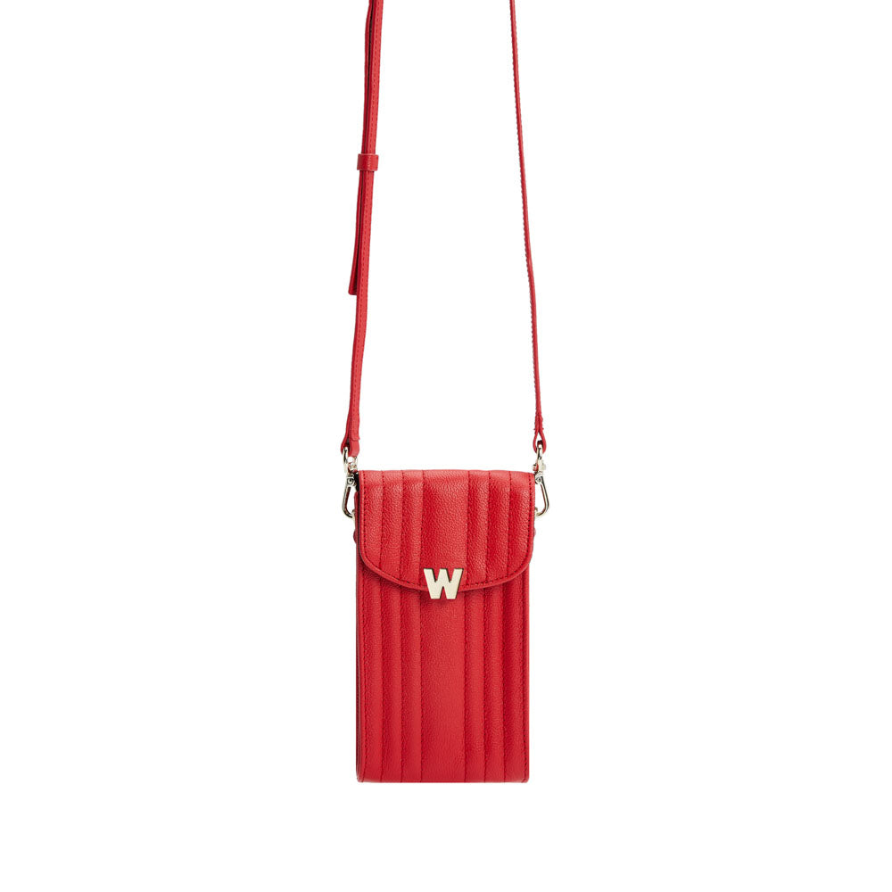 WOLF 1834 Mimi Phone Case with Wristlet & Lanyard – Red - Image 1