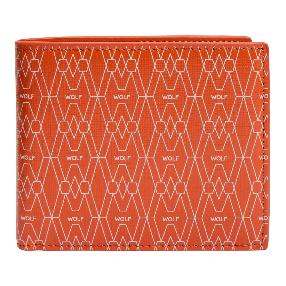 WOLF 1834 Signature Billfold – Orange (8 Card Slots, RFID Blocking) - Image 1