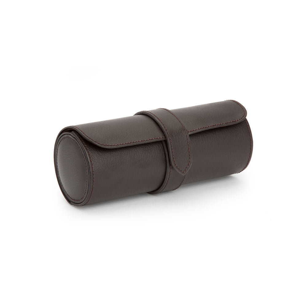 WOLF 1834 Blake Watch Roll with Capsule - Brown, 3-Watch Travel Case - Image 2
