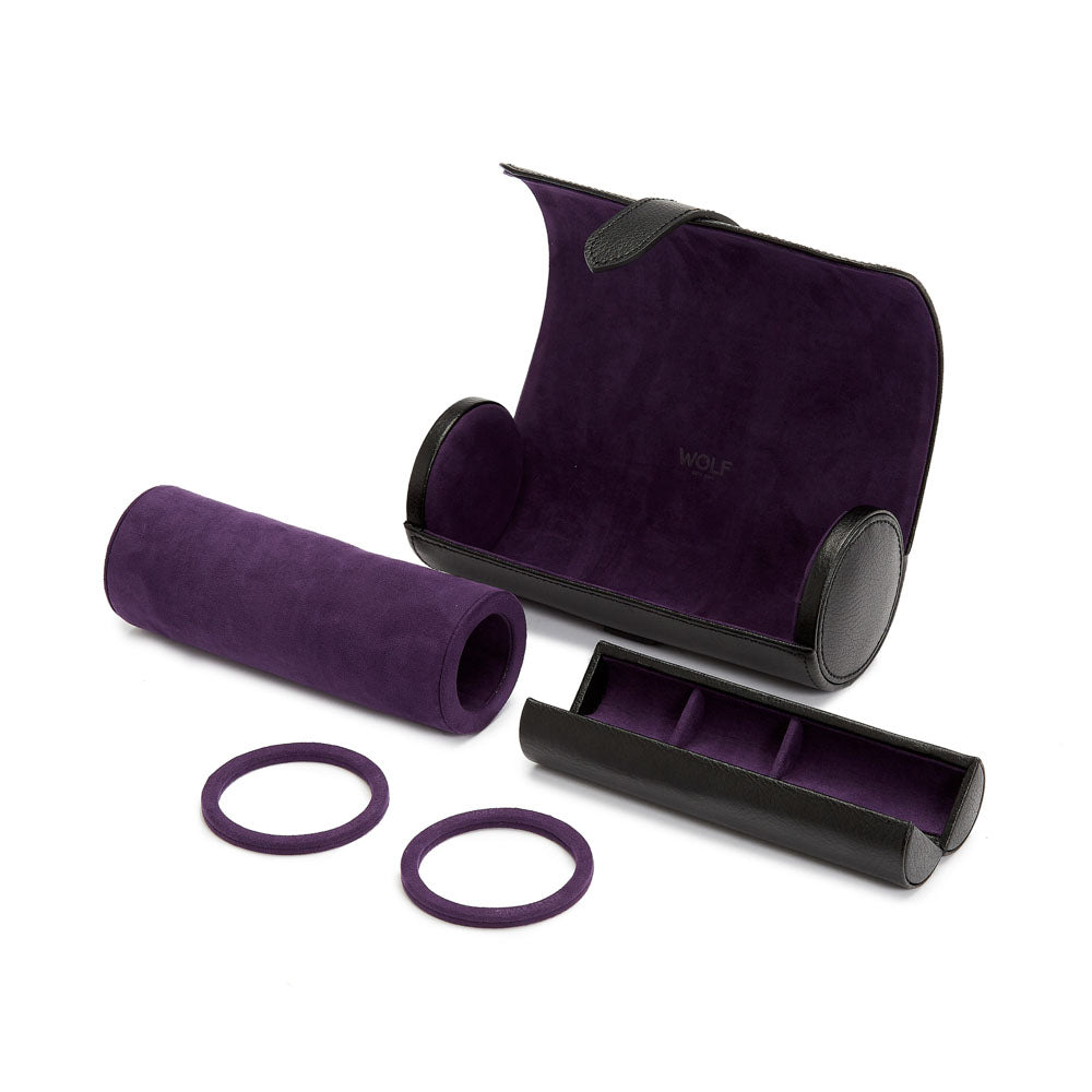 WOLF 1834 Blake Watch Roll with Capsule - Black/Purple - Image 5