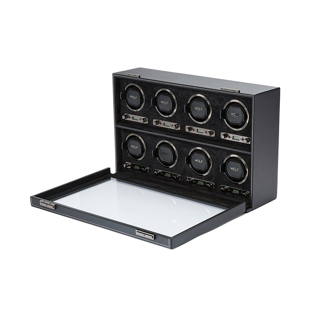 WOLF 1834 British Racing 8-Piece Watch Winder – Black - Image 3