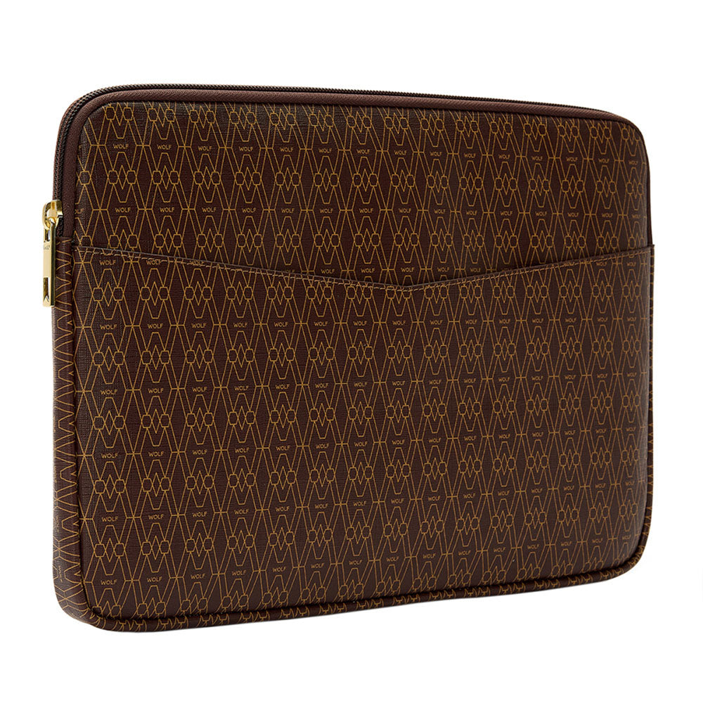 WOLF 1834 Signature Laptop Zip Case – Brown (13.5") - Image 2