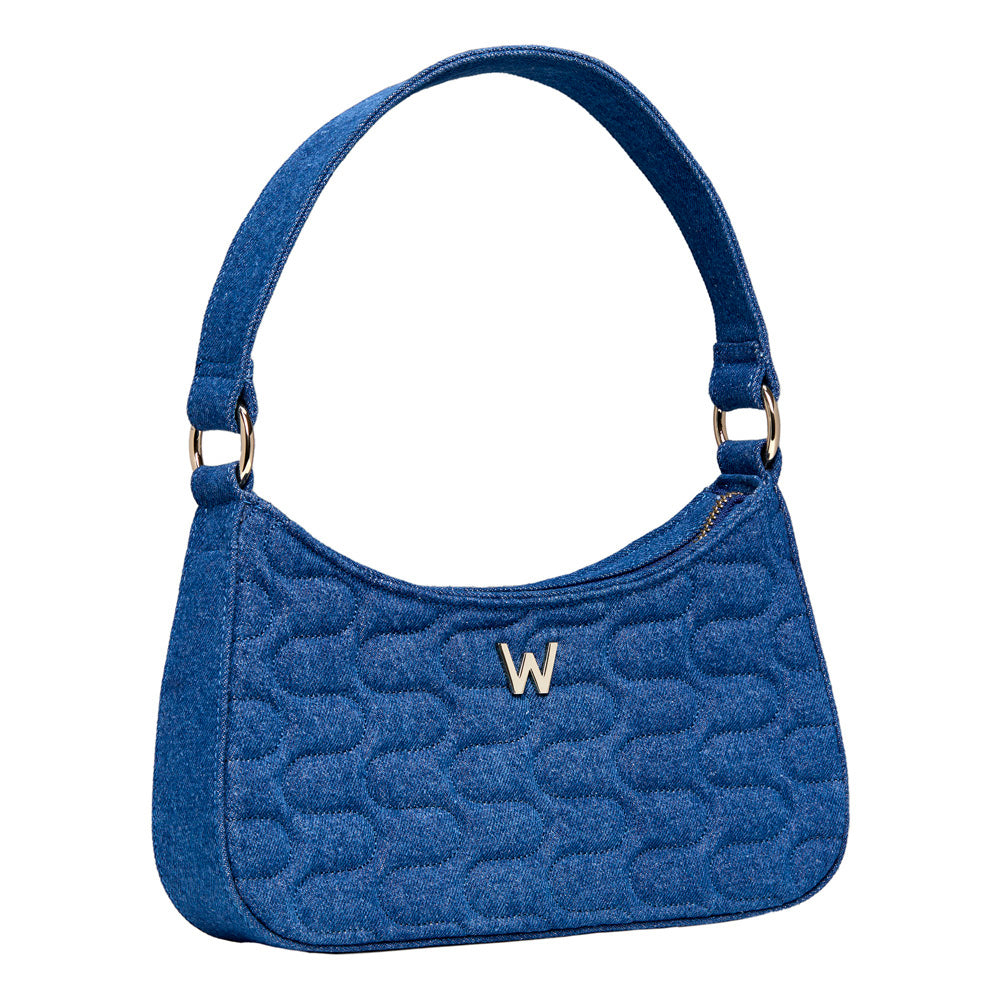 WOLF 1834 Mimi Swirl Shoulder Bag with Scarf – Denim - Image 3
