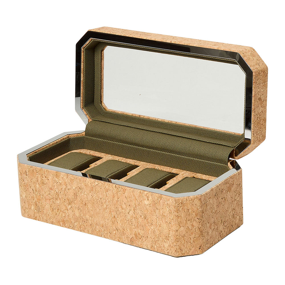 WOLF 1834 Cortica 4-Piece Watch Box – Cork - Image 4