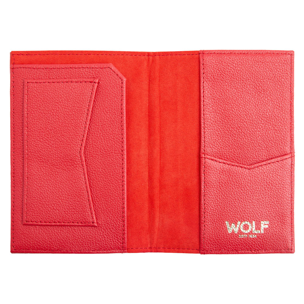 WOLF 1834 Mimi Passport Case - Red (RFID Blocking, 2 Card Slots) - Image 3