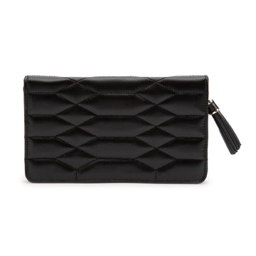 WOLF 1834 Caroline Jewelry Portfolio - Black Leather Travel Case with LusterLoc™ - Image 1
