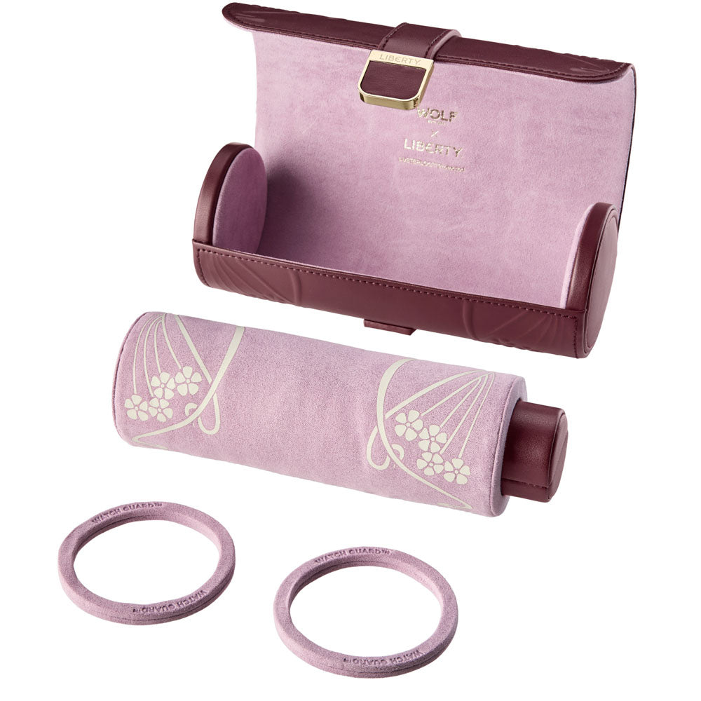WOLF 1834 X Liberty London Triple Watch Roll – Burgundy - Image 4