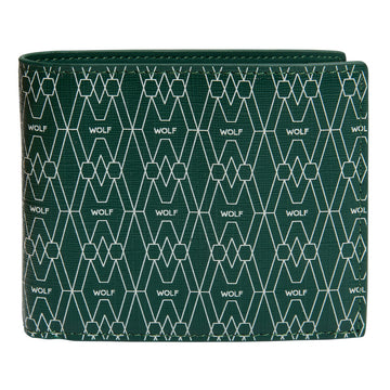 WOLF 1834 Signature Billfold - Green | 8 Card Slots, RFID Blocking, Vegan Apple Leather - Image 1