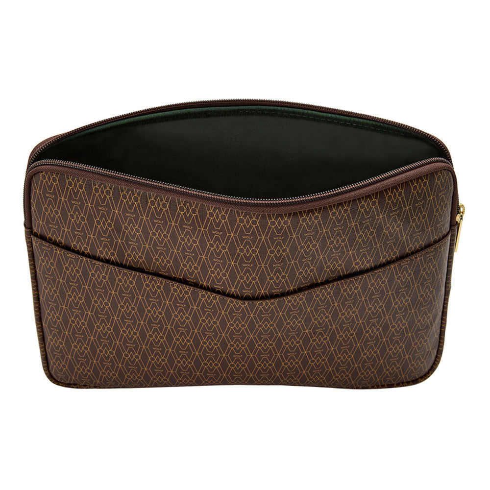 WOLF 1834 Signature Laptop Zip Case – Brown (13.5") - Image 3