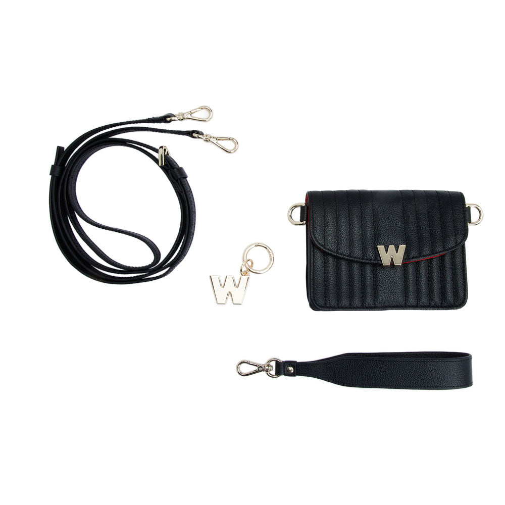 WOLF 1834 Mimi Mini Bag with Wristlet & Lanyard - Black - Image 10