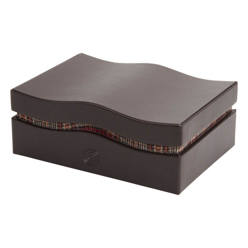 WOLF 1834 WM Brown Accessory Box – Brown Leather with Negroni Tweed Lining - Image 2