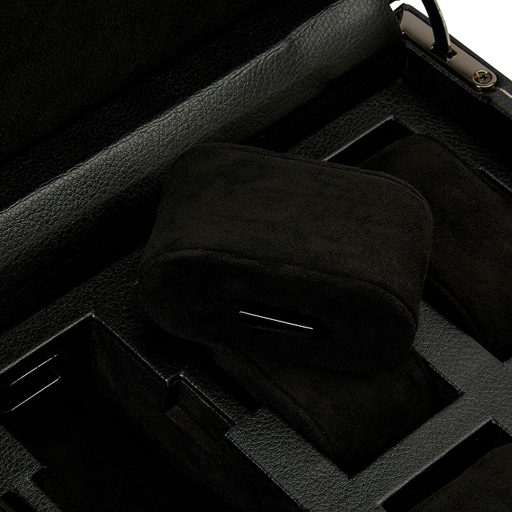 WOLF 1834 British Racing 10-Piece Watch Box – Black with Gunmetal Hardware - Image 5