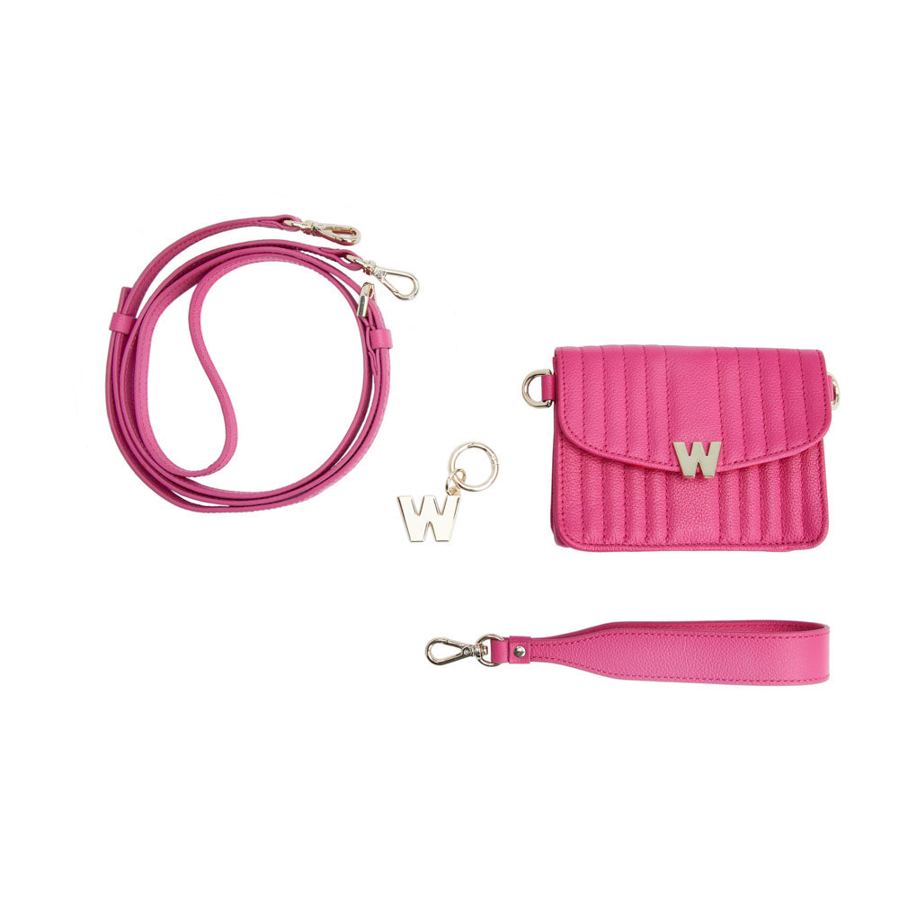 WOLF 1834 Mimi Mini Bag with Wristlet & Lanyard – Pink - Image 10