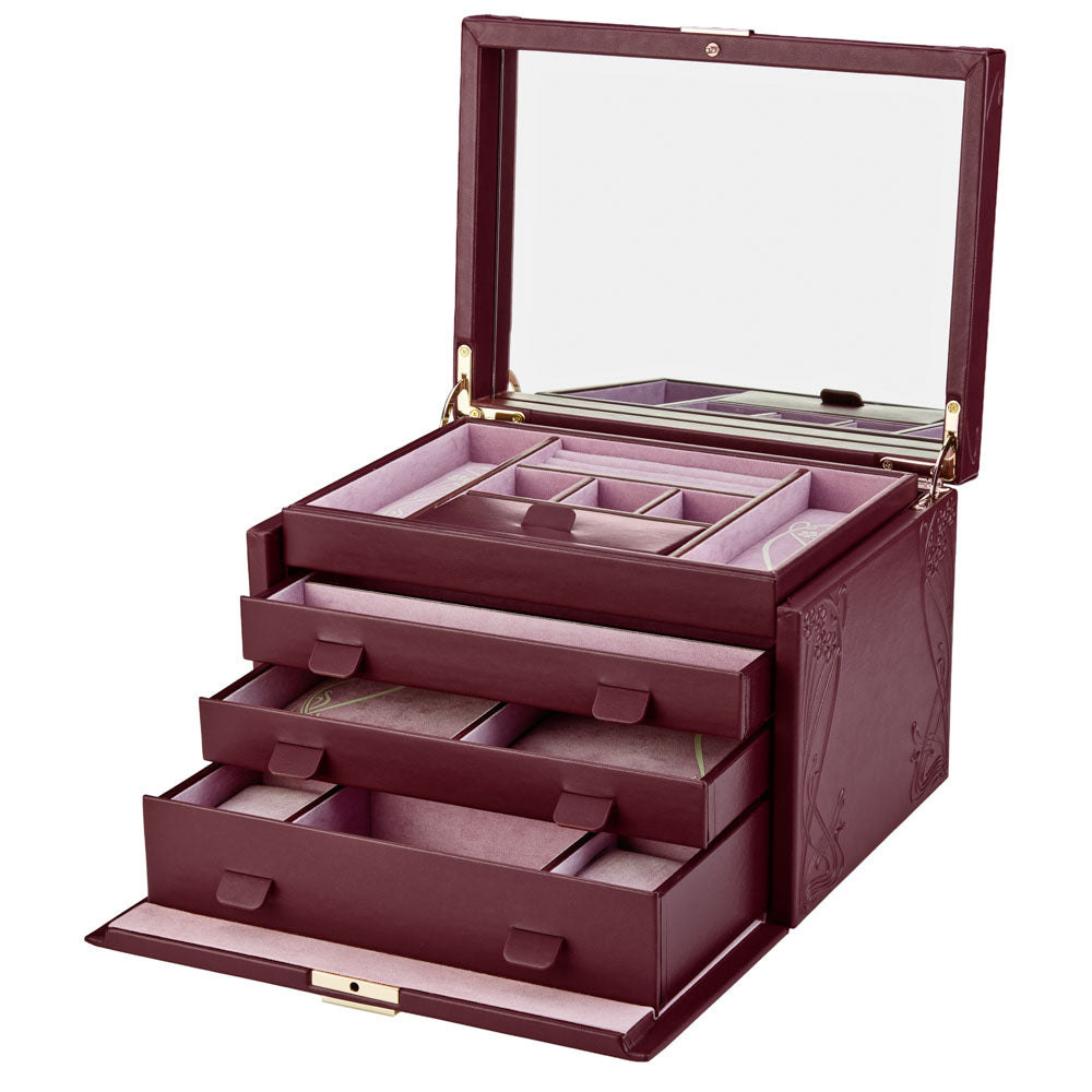 WOLF 1834 X LIBERTY Large Jewelry Box - Burgundy - Image 3