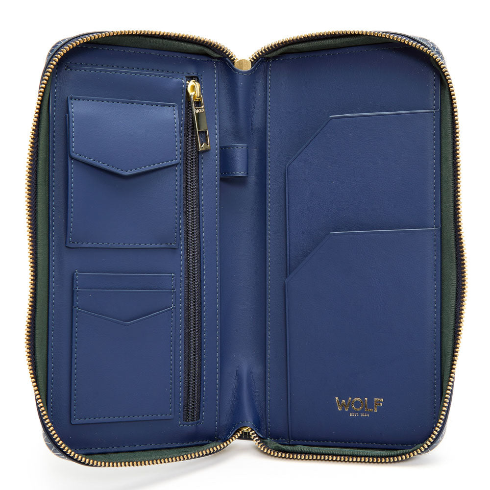 WOLF 1834 Signature Travel Case – Blue | RFID Blocking, Vegan Recycled Materials - Image 4