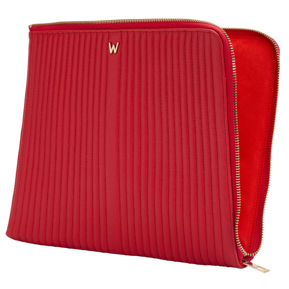 WOLF 1834 Mimi 13" Laptop Sleeve with Handle – Red - Image 2