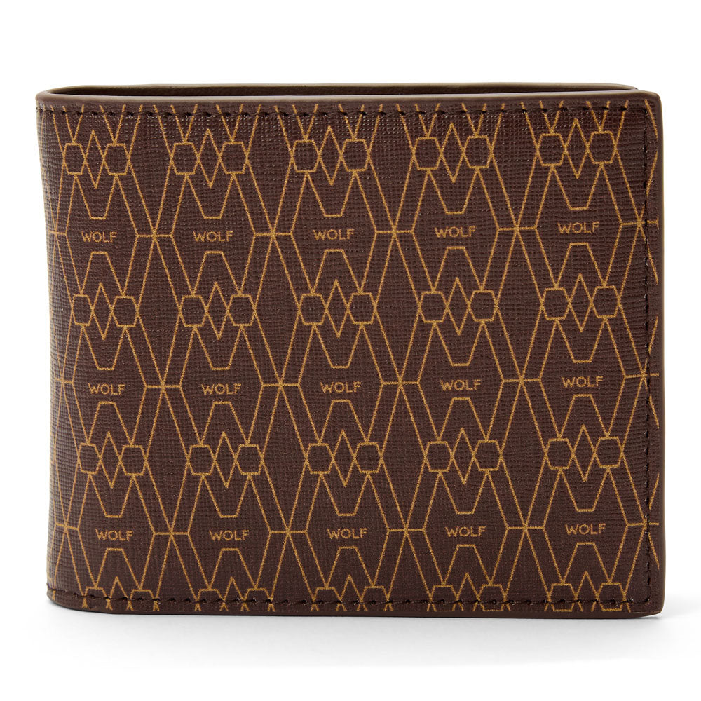 WOLF 1834 Signature Billfold – Brown, 8-Card RFID Wallet with Recycled Materials - Image 1