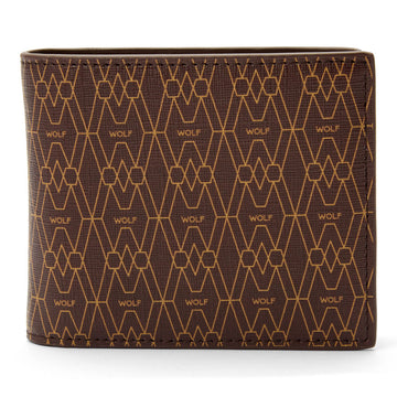 WOLF 1834 Signature Billfold – Brown, 8-Card RFID Wallet with Recycled Materials - Image 1