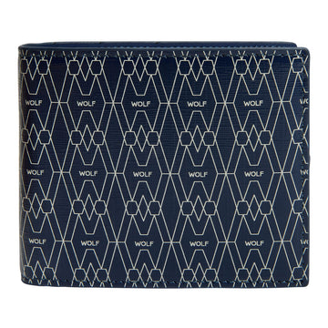 WOLF 1834 Signature Billfold - Blue | RFID Blocking Wallet with 8 Card Slots - Image 1