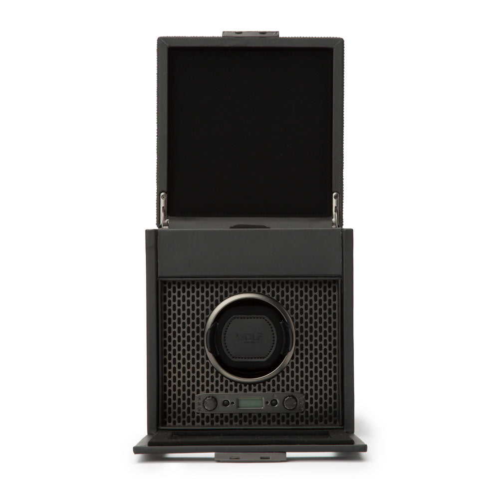 WOLF 1834 Axis Single Watch Winder with Storage – Powder Coat - Image 3