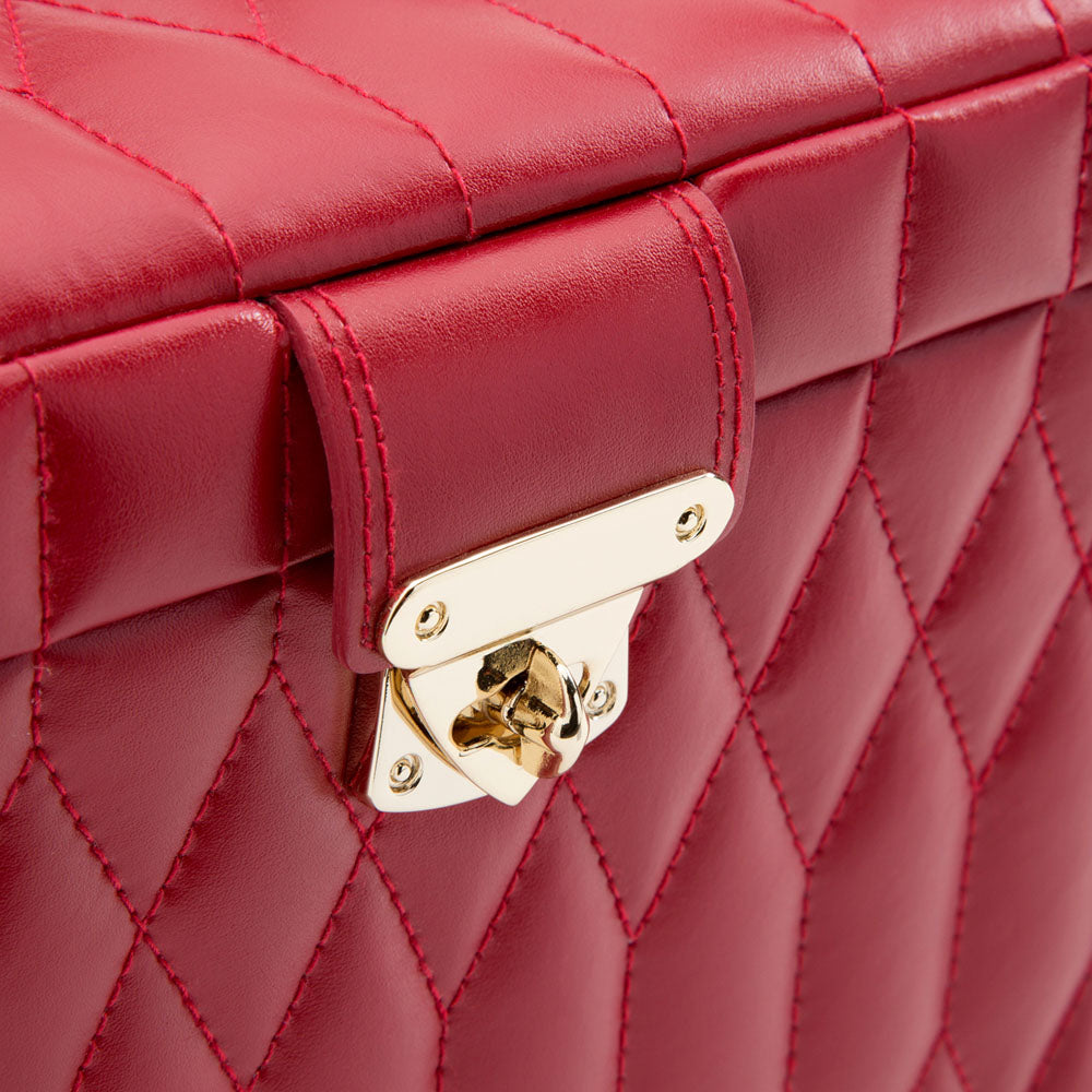 WOLF 1834 Caroline Large Jewelry Case – Red, 19 Compartments with Travel Case - Image 6