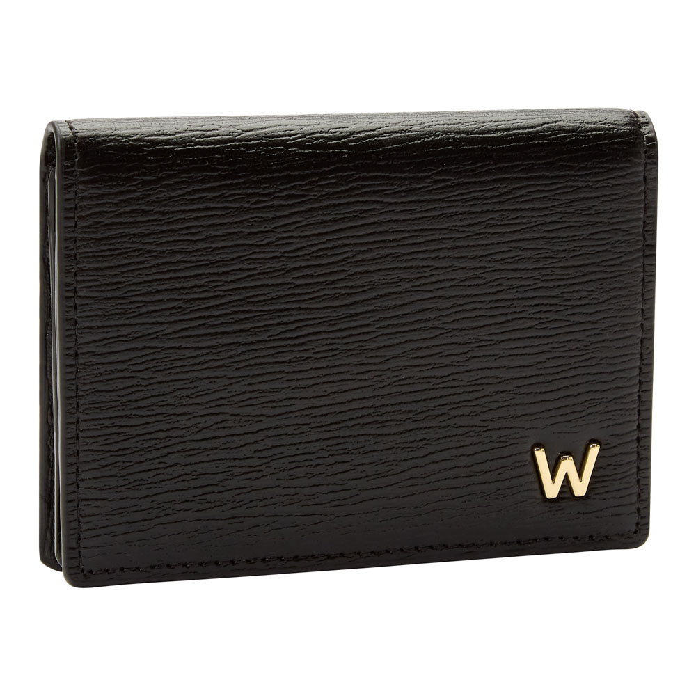 WOLF 1834 W Gusset Card Case – RFID Blocking, 3 Card Slots, Sustainable Leather (Black) - Image 2