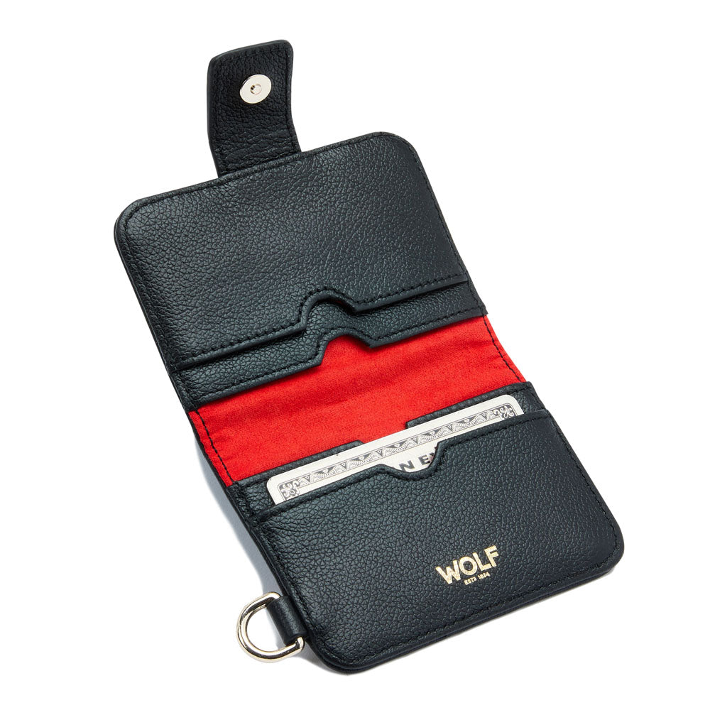 WOLF 1834 Mimi Credit Card Holder with Wristlet – Black - Image 5