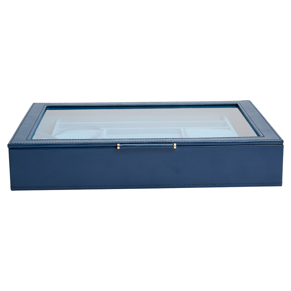 WOLF 1834 Sophia Jewelry Box with Window - Indigo - Image 1