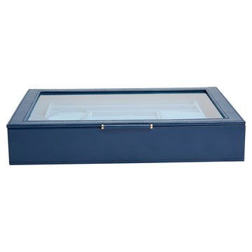 WOLF 1834 Sophia Jewelry Box with Window - Indigo - Image 1