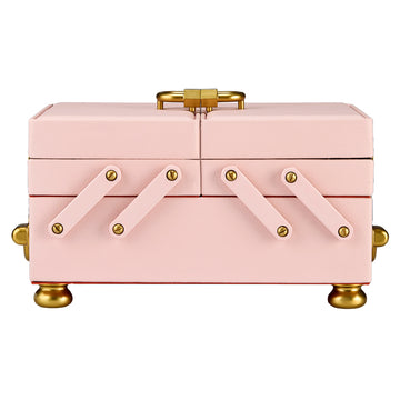 WOLF 1834 Marla Aaron Baby Everything Box – Pink Vegan Leather Jewelry Case - Image 1