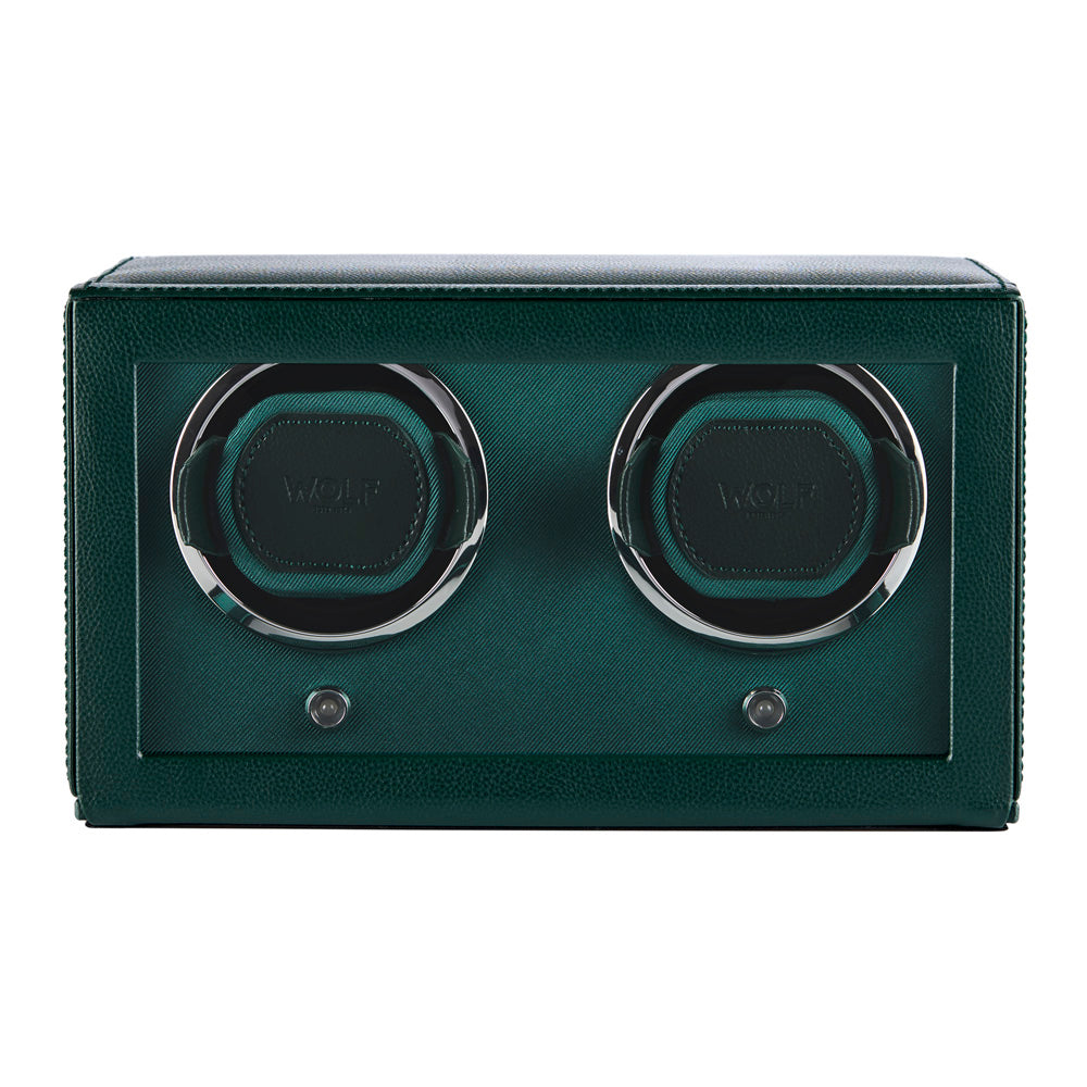 WOLF 1834 Cub Double Watch Winder with Cover – Green - Image 1