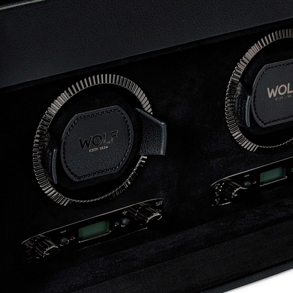WOLF 1834 British Racing Double Watch Winder with Storage – Black - Image 6